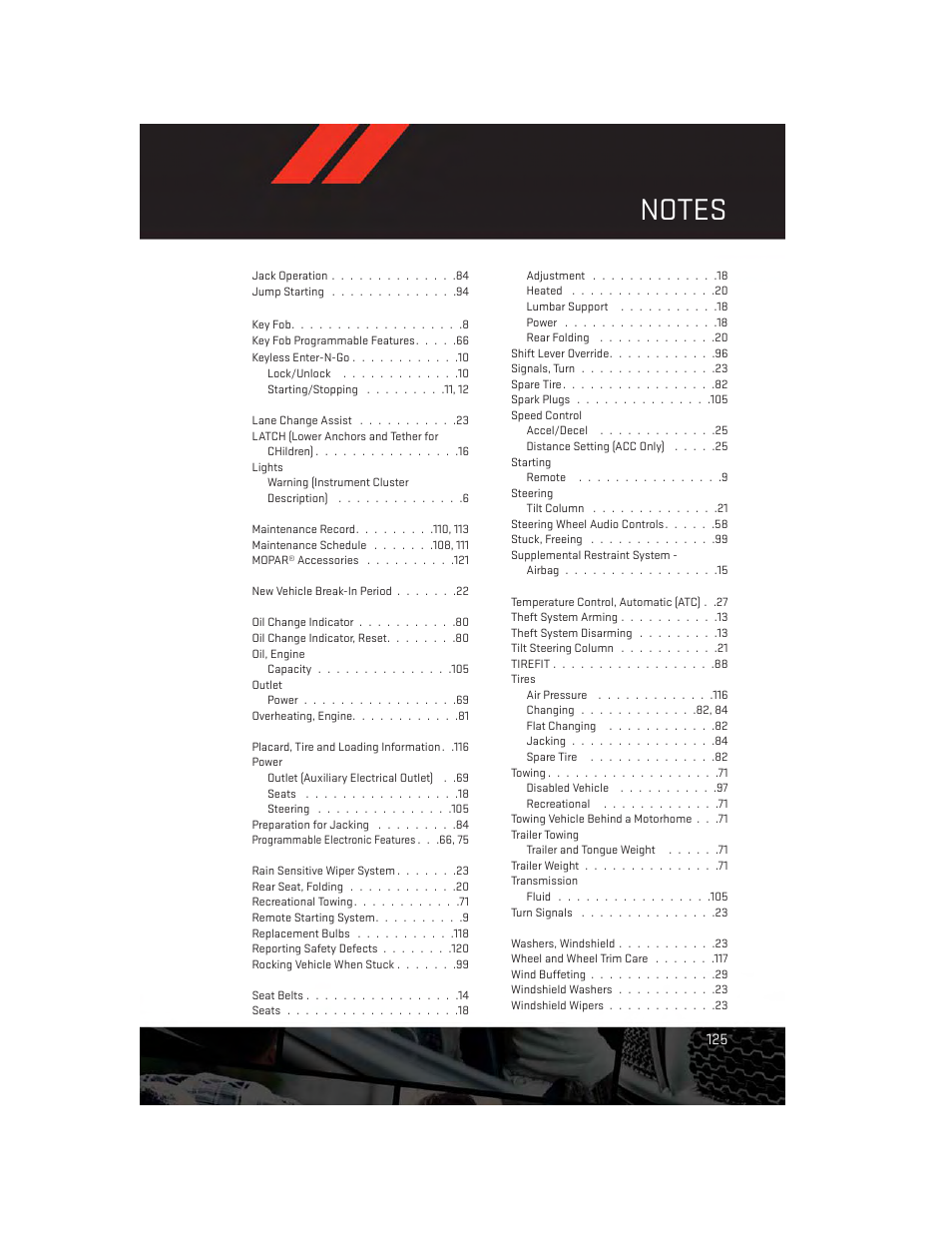 Dodge 2012 Challenger-SRT - User Guide User Manual | Page 127 / 132