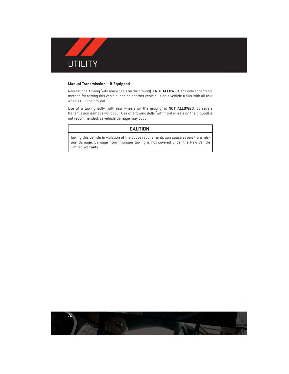 Utility | Dodge 2012 Challenger-SRT - User Guide User Manual | Page 74 / 132