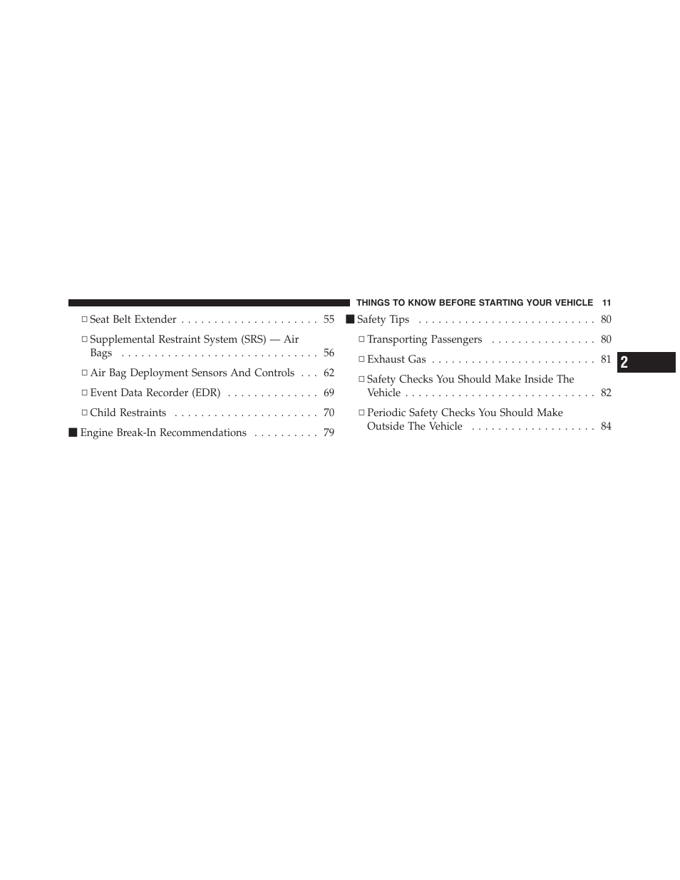 Dodge 2012 Challenger-SRT - Owner Manual User Manual | Page 13 / 471