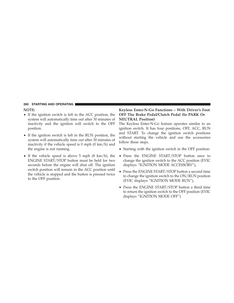 Dodge 2012 Challenger-SRT - Owner Manual User Manual | Page 262 / 471