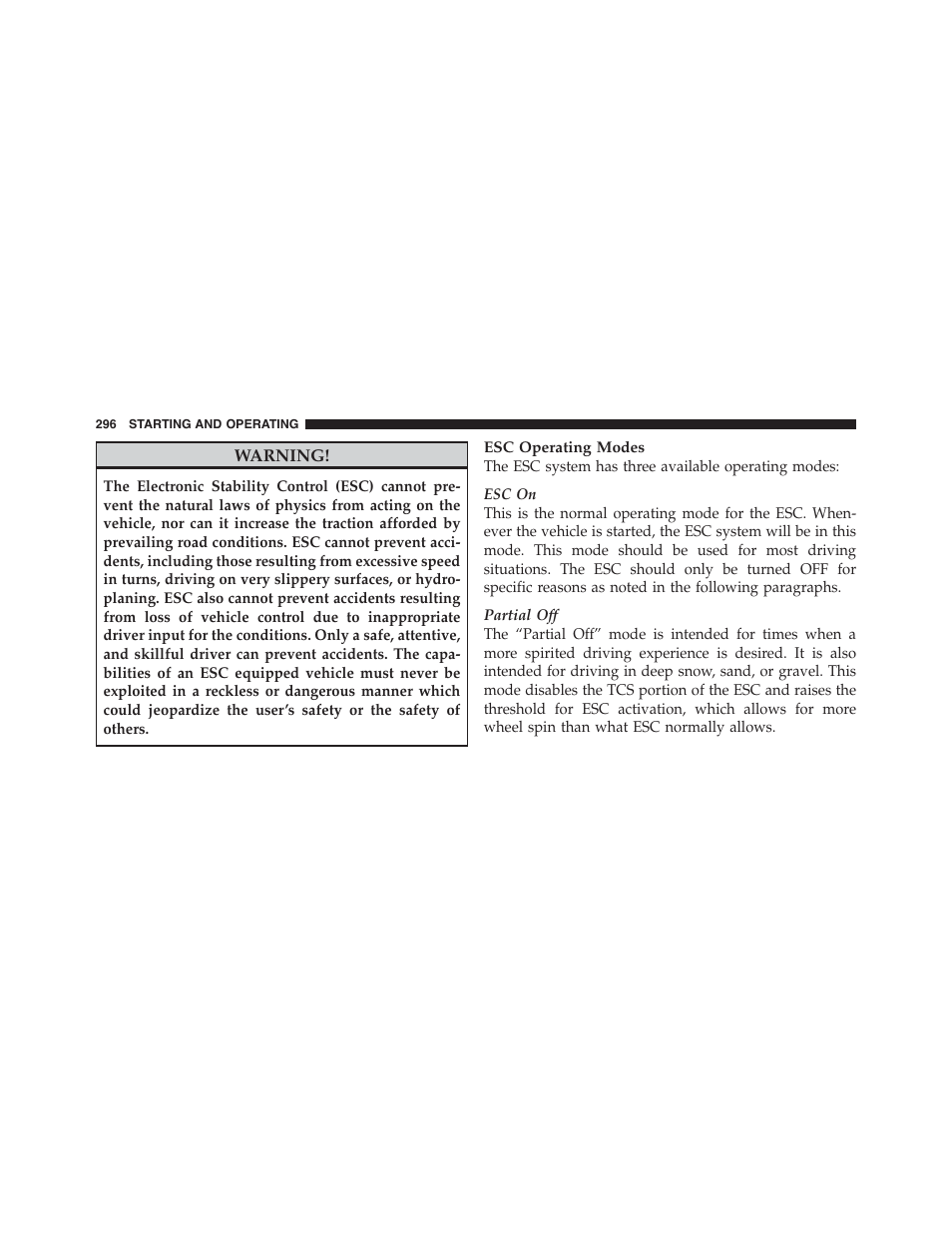 Dodge 2012 Challenger-SRT - Owner Manual User Manual | Page 298 / 471
