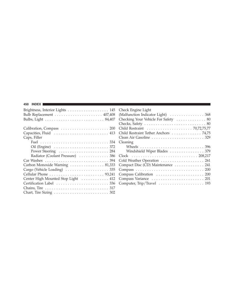 Dodge 2012 Challenger-SRT - Owner Manual User Manual | Page 452 / 471