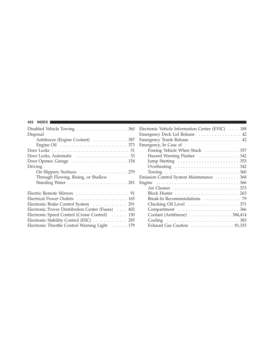 Dodge 2012 Challenger-SRT - Owner Manual User Manual | Page 454 / 471