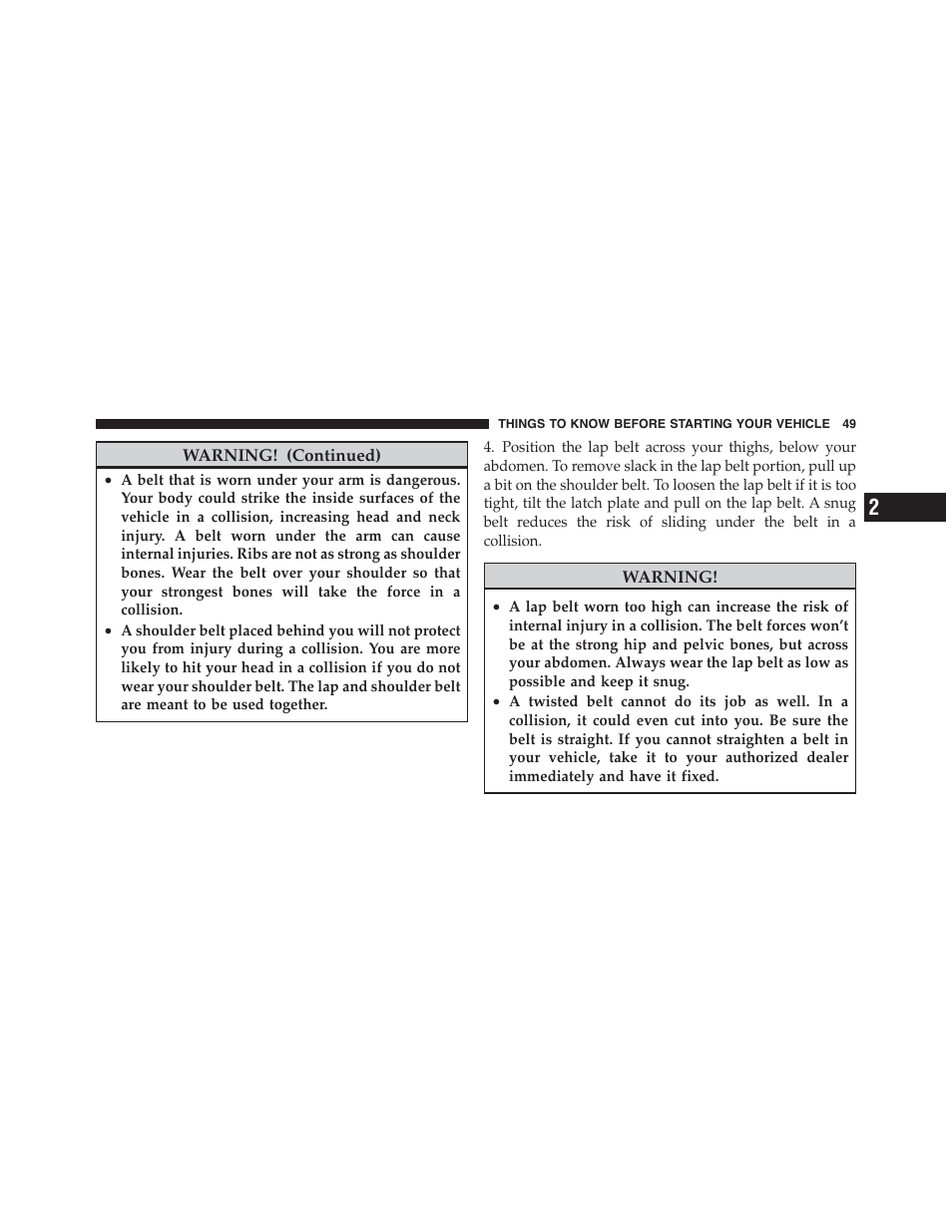 Dodge 2012 Challenger-SRT - Owner Manual User Manual | Page 51 / 471