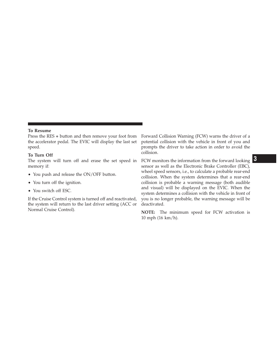 Forward collision warning — if equipped | Dodge 2012 Charger - Owner Manual User Manual | Page 245 / 594