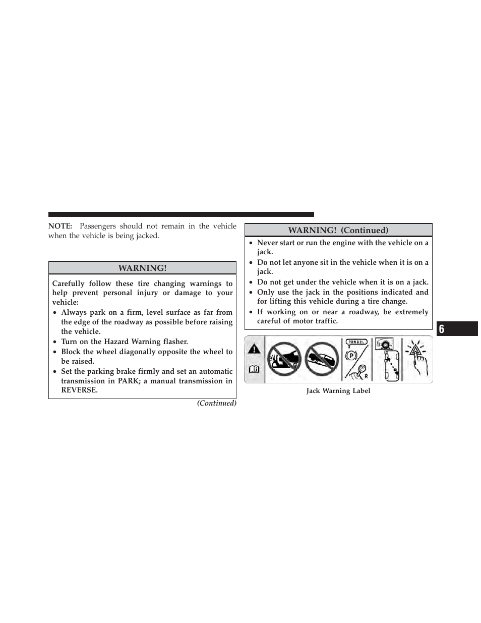 Jacking and changing a tire | Dodge 2012 Charger - Owner Manual User Manual | Page 471 / 594