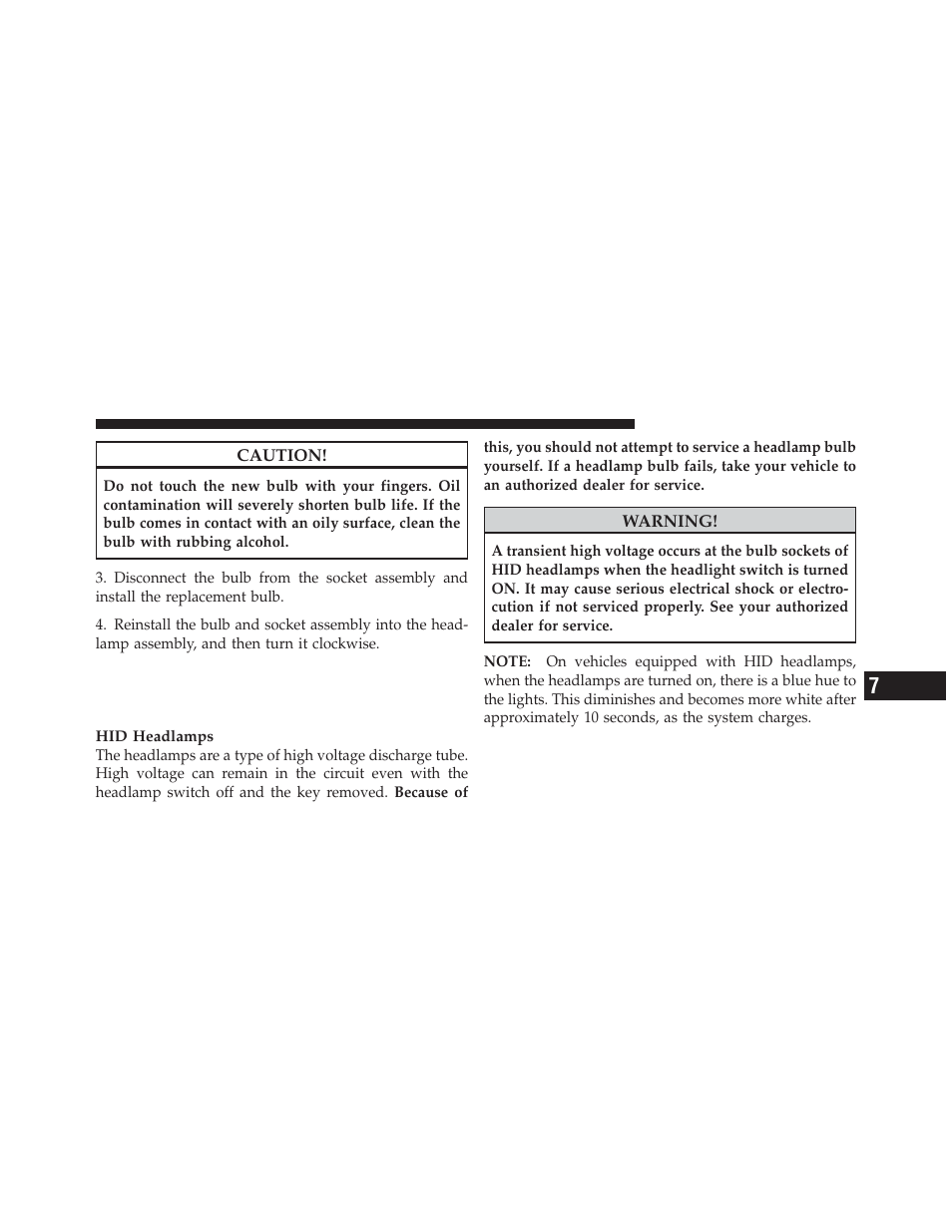 Front low beam headlamp and park/turn | Dodge 2012 Charger - Owner Manual User Manual | Page 537 / 594