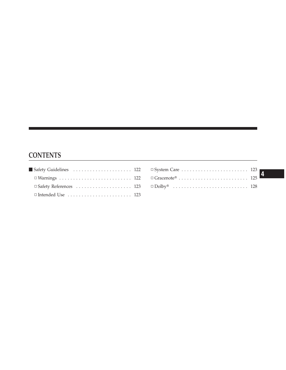 Chrysler 2012 300 - Uconnect Manual User Manual | Page 122 / 130