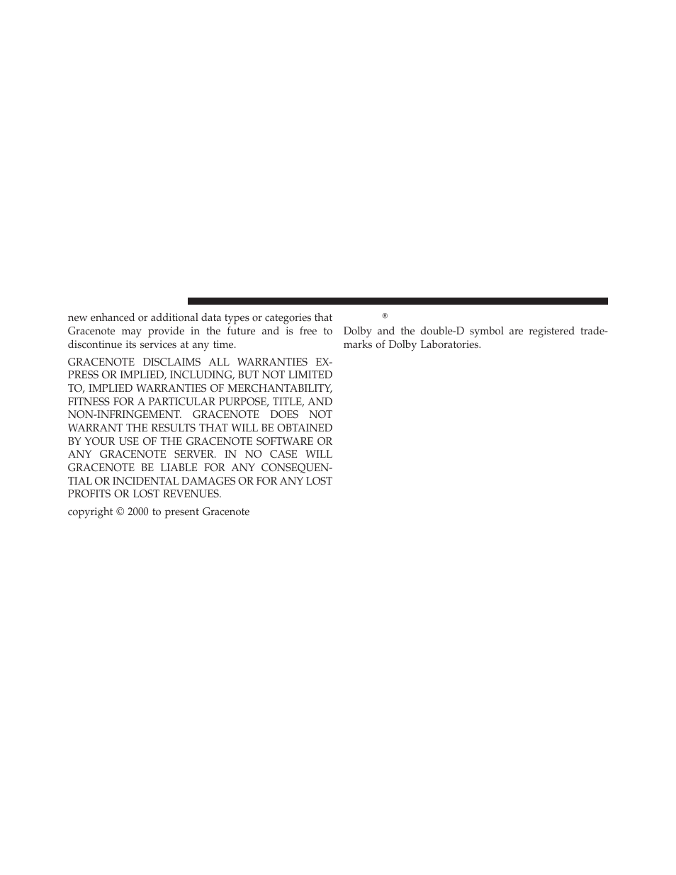 Dolbyĥ, Dolby | Chrysler 2012 300 - Uconnect Manual User Manual | Page 129 / 130