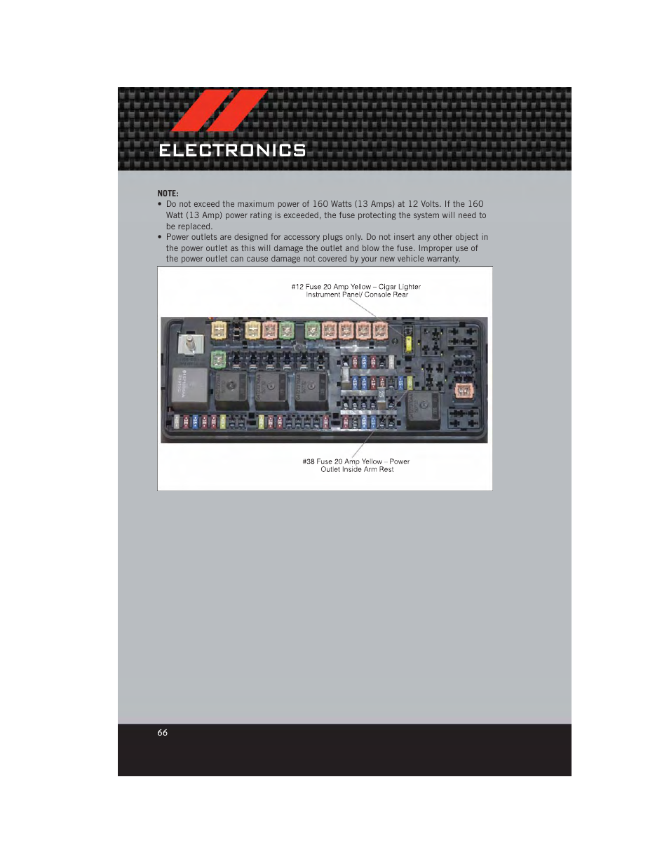 Electronics | Dodge 2012 Charger_SRT - User Guide User Manual | Page 68 / 130