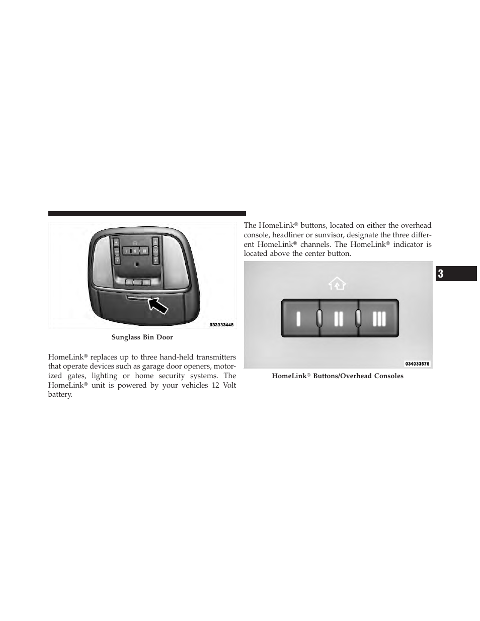 Garage door opener — if equipped | Dodge 2012 Charger_SRT - Owner Manual User Manual | Page 263 / 571