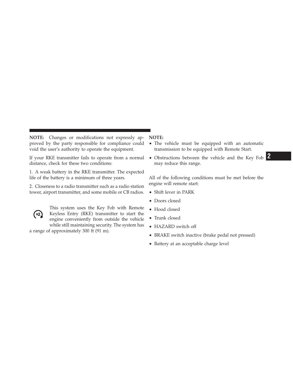 Remote starting system — if equipped, How to use remote start | Dodge 2012 Charger_SRT - Owner Manual User Manual | Page 27 / 571