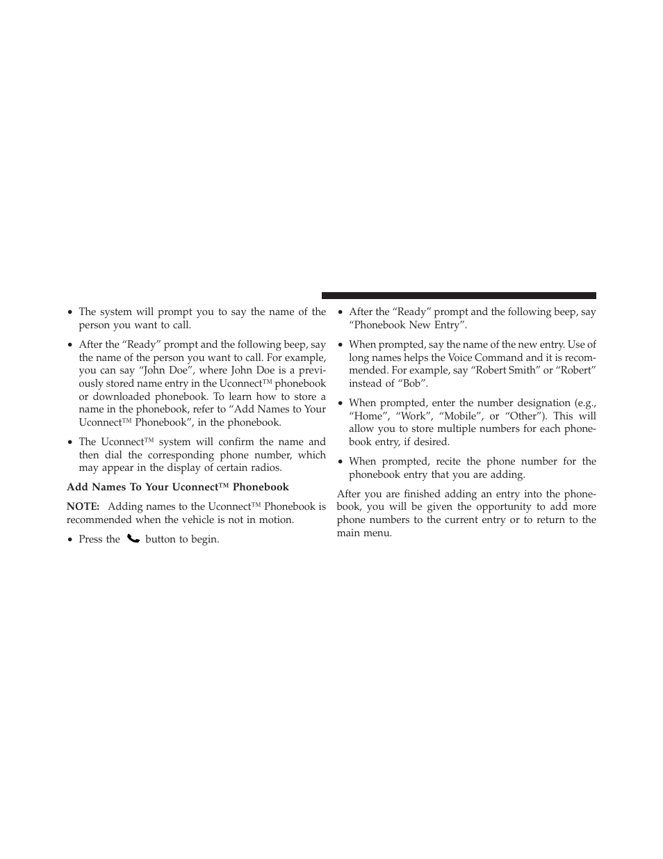 Phone call features | Dodge 2012 Durango - Owner Manual User Manual | Page 130 / 686