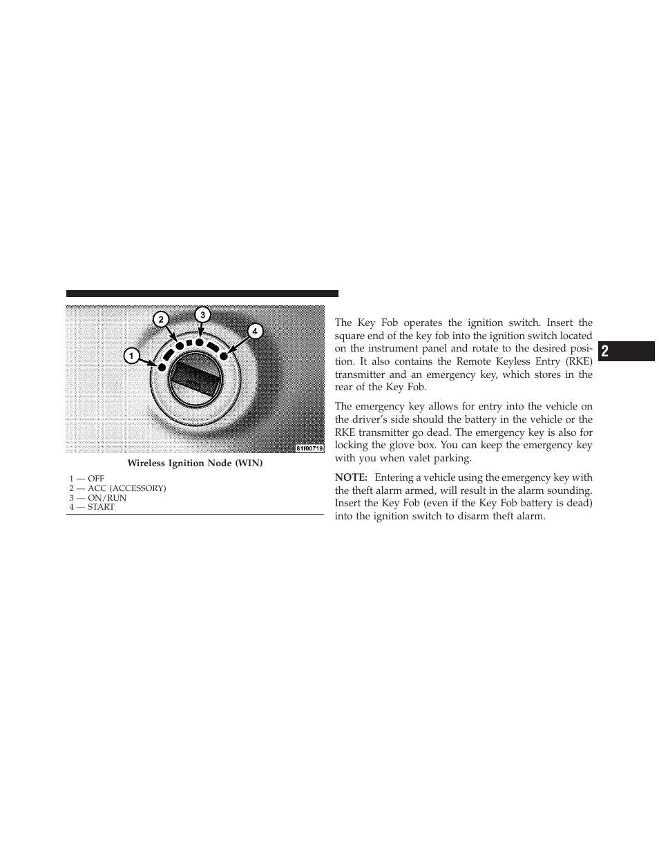 Key fob | Dodge 2012 Durango - Owner Manual User Manual | Page 17 / 686