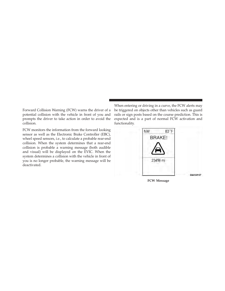 Forward collision warning — if equipped | Dodge 2012 Durango - Owner Manual User Manual | Page 234 / 686