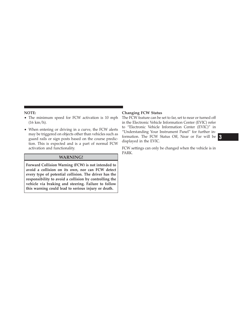 Parksense௡ warning display | Dodge 2012 Durango - Owner Manual User Manual | Page 235 / 686