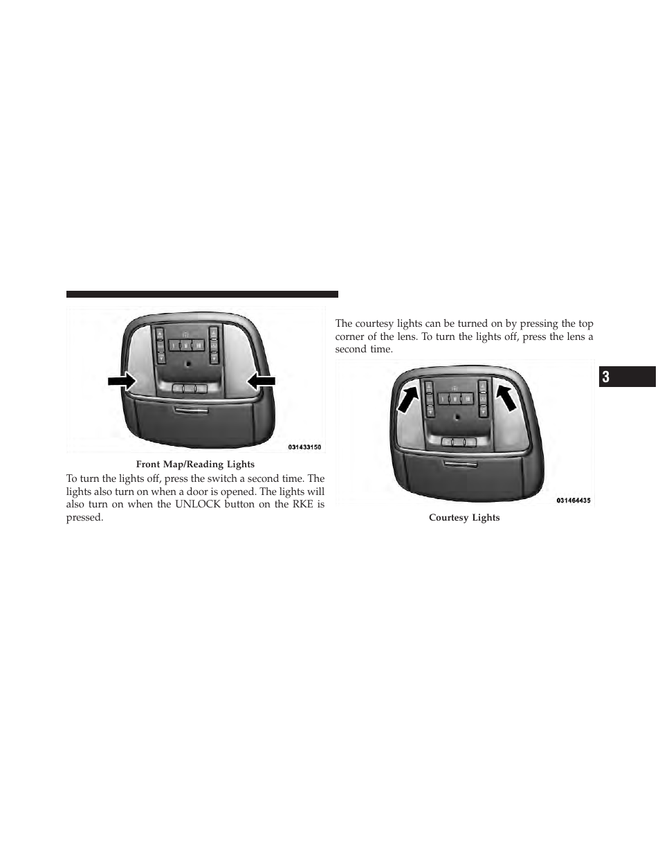 Courtesy lights, Programming a non-rolling code, Canadian/gate operator programming | Dodge 2012 Durango - Owner Manual User Manual | Page 251 / 686