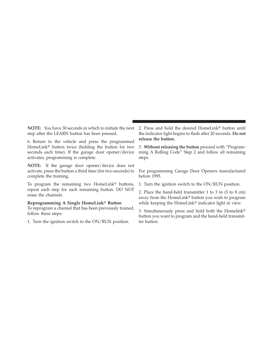 Programming a non-rolling code, Power sunroof — if equipped, Wind buffeting | Dodge 2012 Durango - Owner Manual User Manual | Page 256 / 686