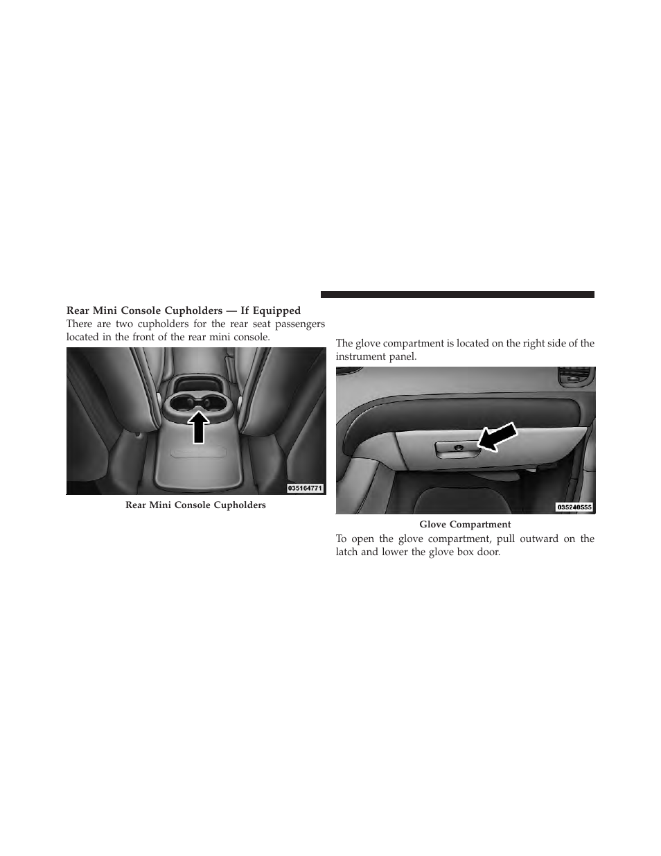 Storage, Glove compartment | Dodge 2012 Durango - Owner Manual User Manual | Page 274 / 686