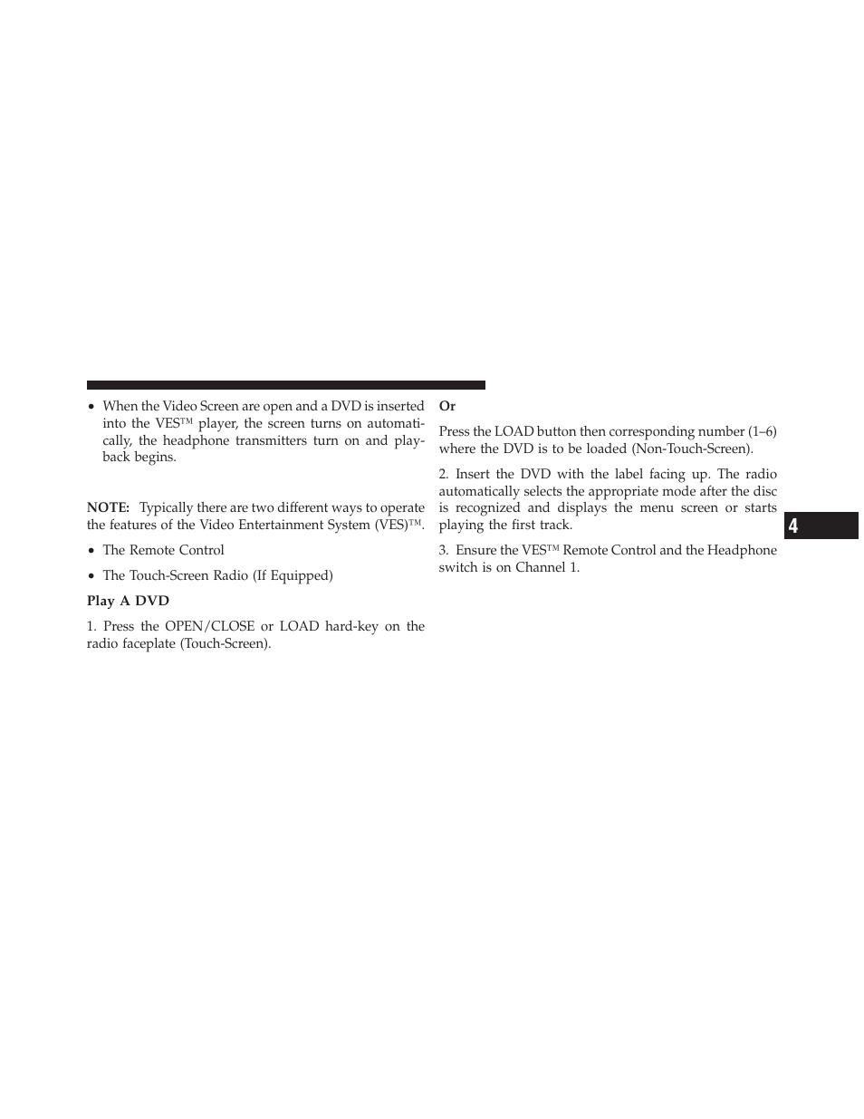 Single video screen, Getting started | Dodge 2012 Durango - Owner Manual User Manual | Page 375 / 686