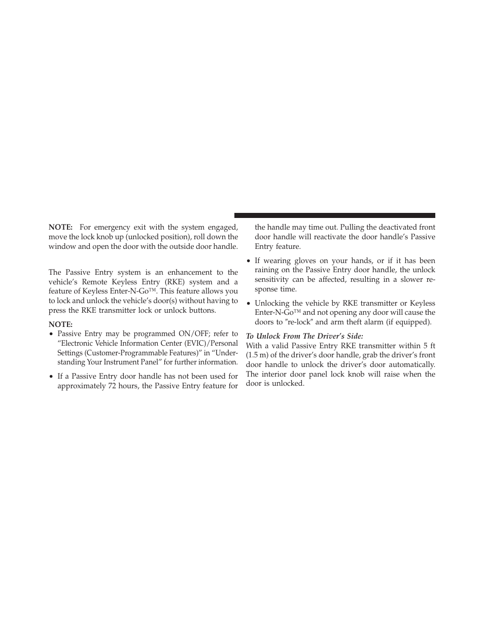 Keyless enter-n-go | Dodge 2012 Durango - Owner Manual User Manual | Page 40 / 686