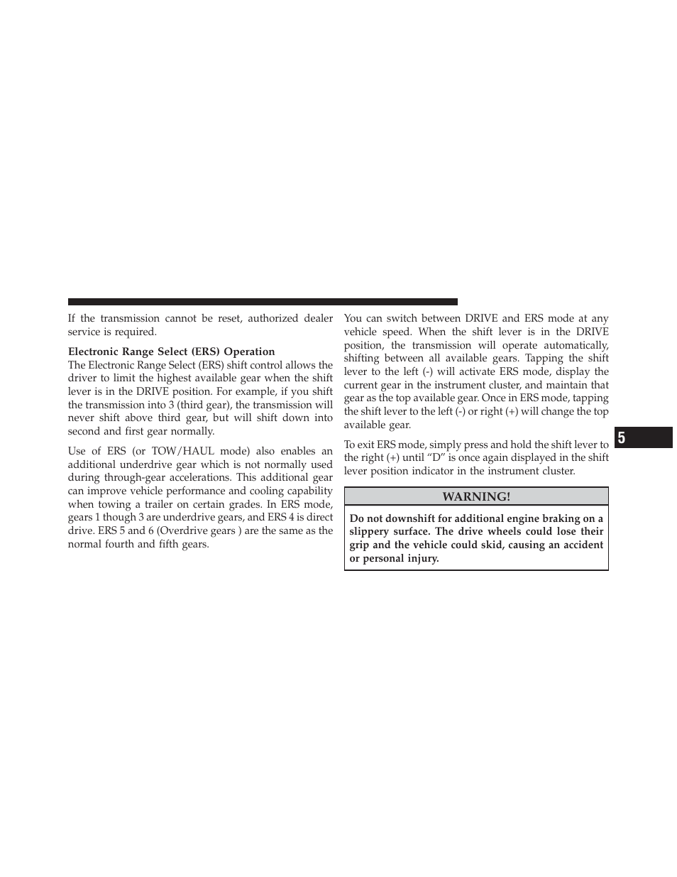 Gear ranges, Six-speed automatic transmission, 7l engine) — if equipped | Dodge 2012 Durango - Owner Manual User Manual | Page 449 / 686