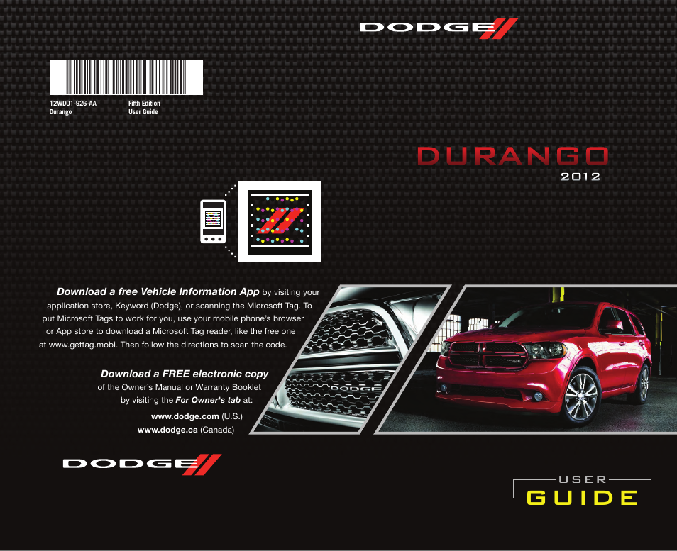 Dodge 2012 Durango - User Guide User Manual | 140 pages