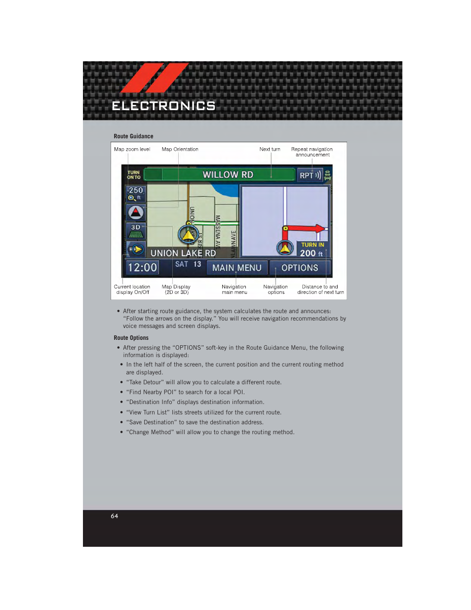 Electronics | Dodge 2012 Durango - User Guide User Manual | Page 66 / 140