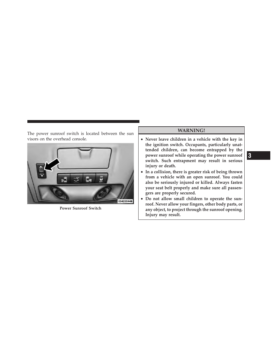Power sunroof — if equipped | Dodge 2012 Grand_Caravan - Owner Manual User Manual | Page 244 / 643