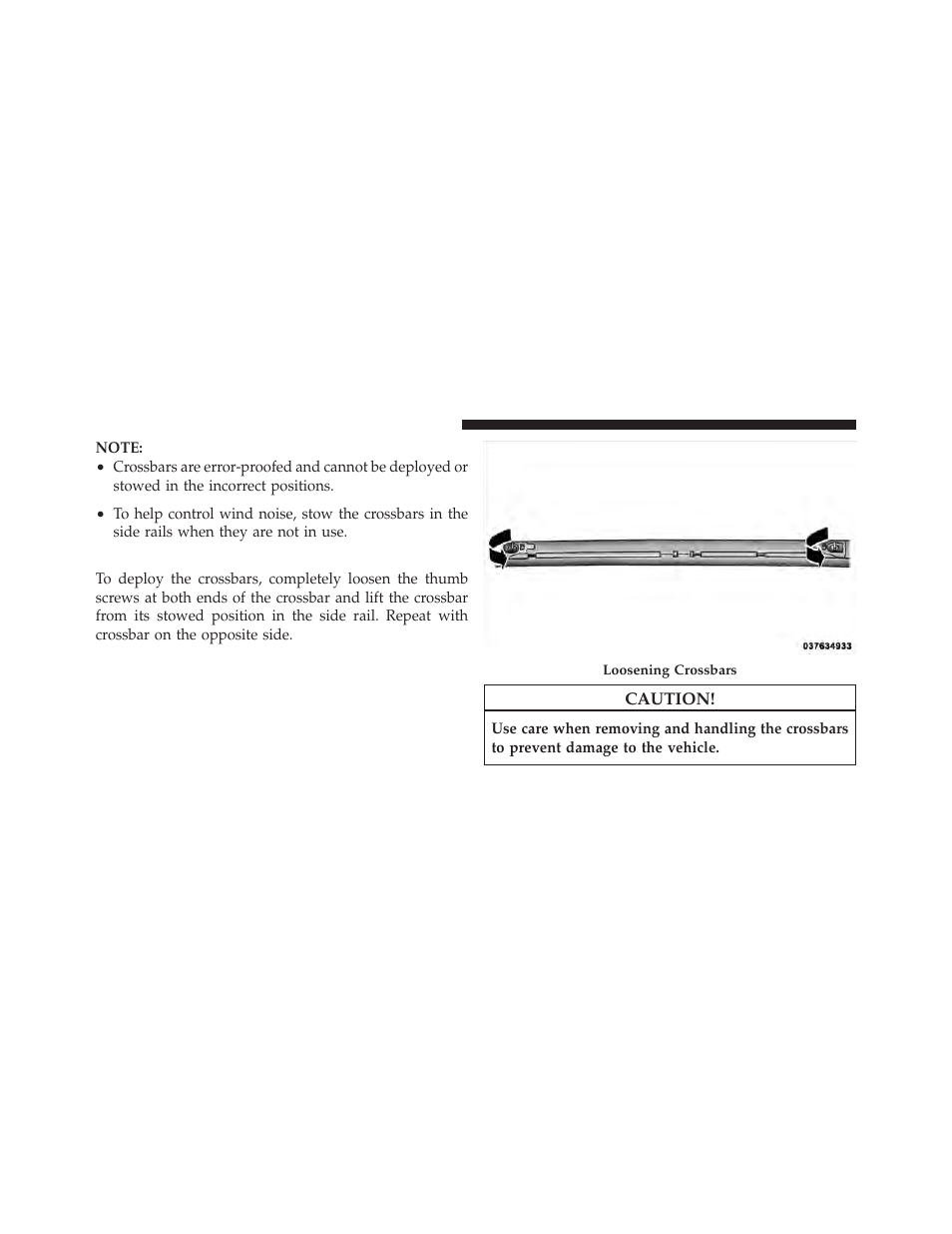 Deploying the crossbars | Dodge 2012 Grand_Caravan - Owner Manual User Manual | Page 275 / 643