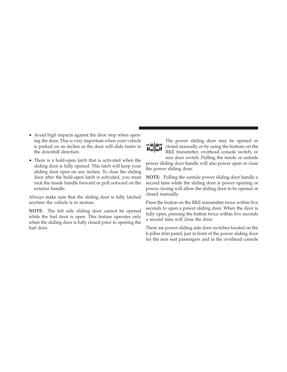 Power sliding side door — if equipped | Dodge 2012 Grand_Caravan - Owner Manual User Manual | Page 45 / 643