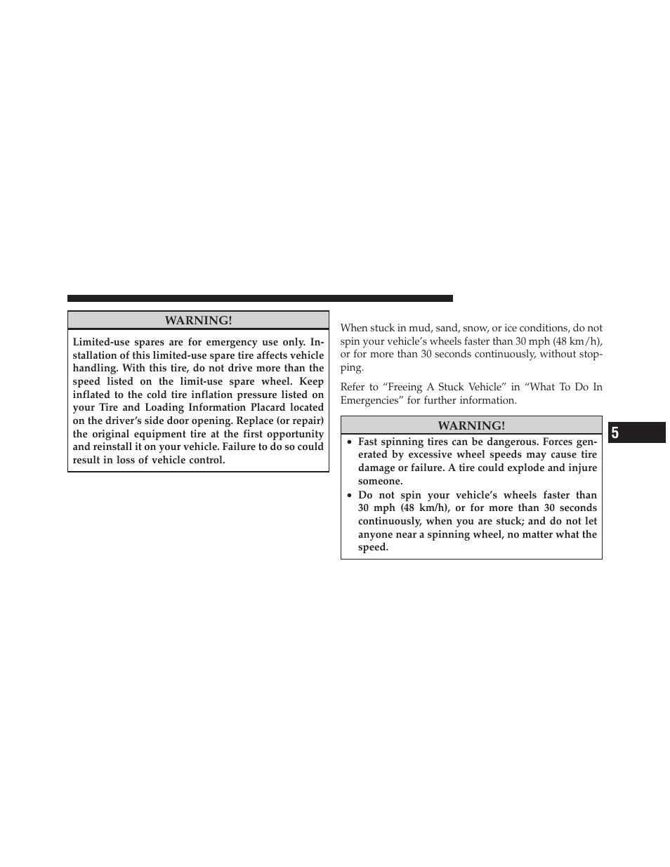 Tire spinning | Dodge 2012 Grand_Caravan - Owner Manual User Manual | Page 470 / 643