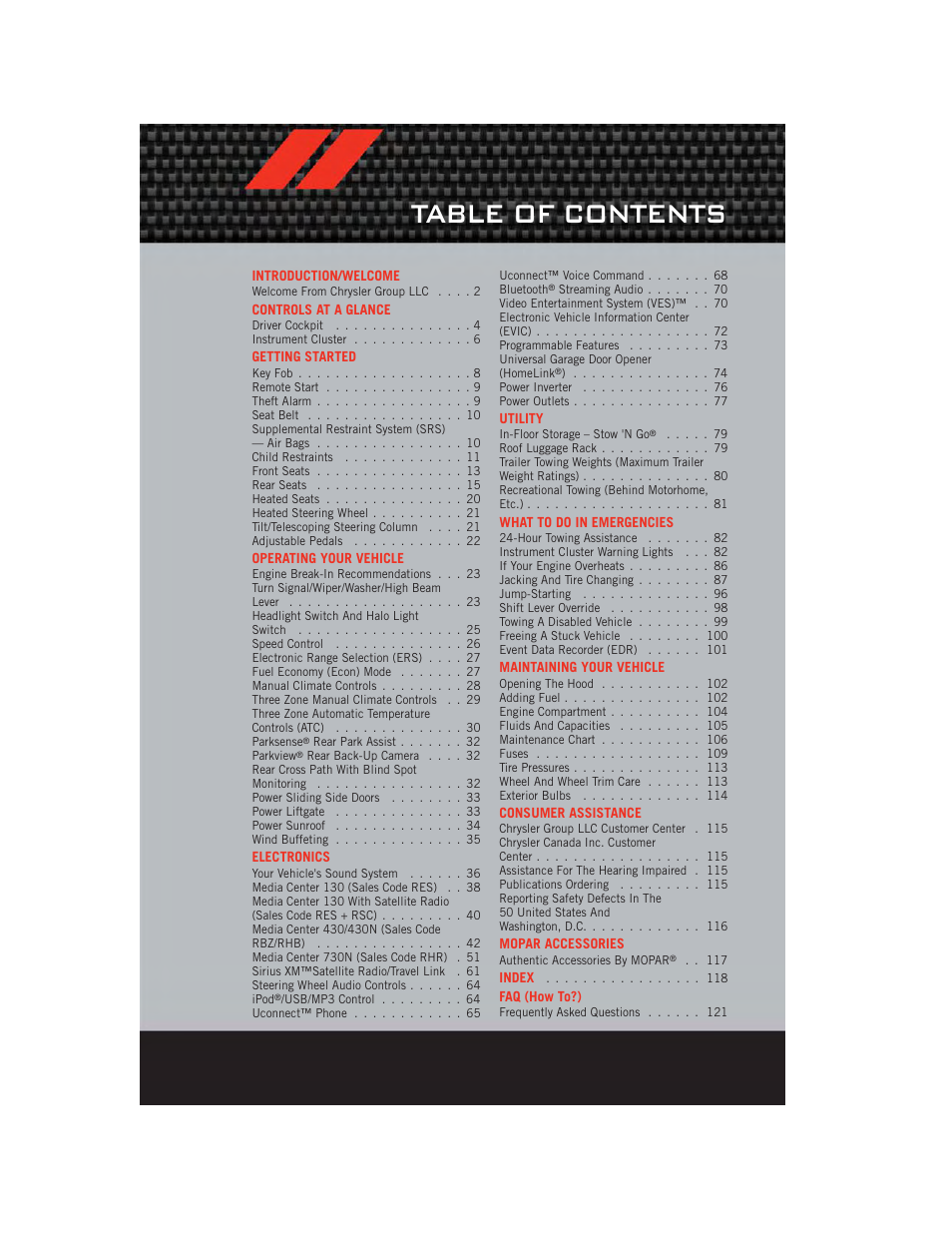 Dodge 2012 Grand_Caravan - User Guide User Manual | Page 3 / 132