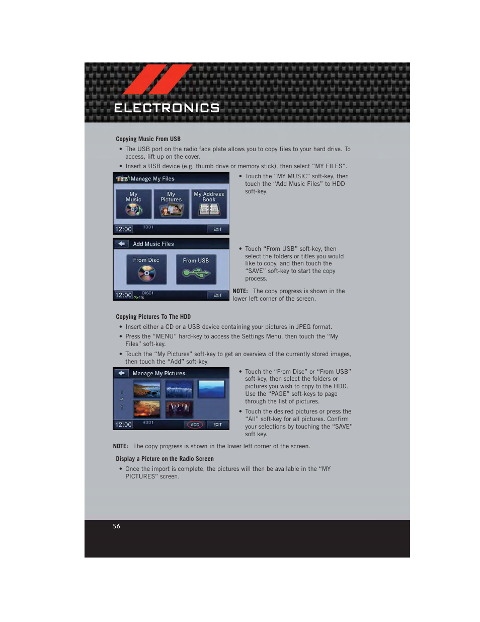 Electronics | Dodge 2012 Grand_Caravan - User Guide User Manual | Page 58 / 132
