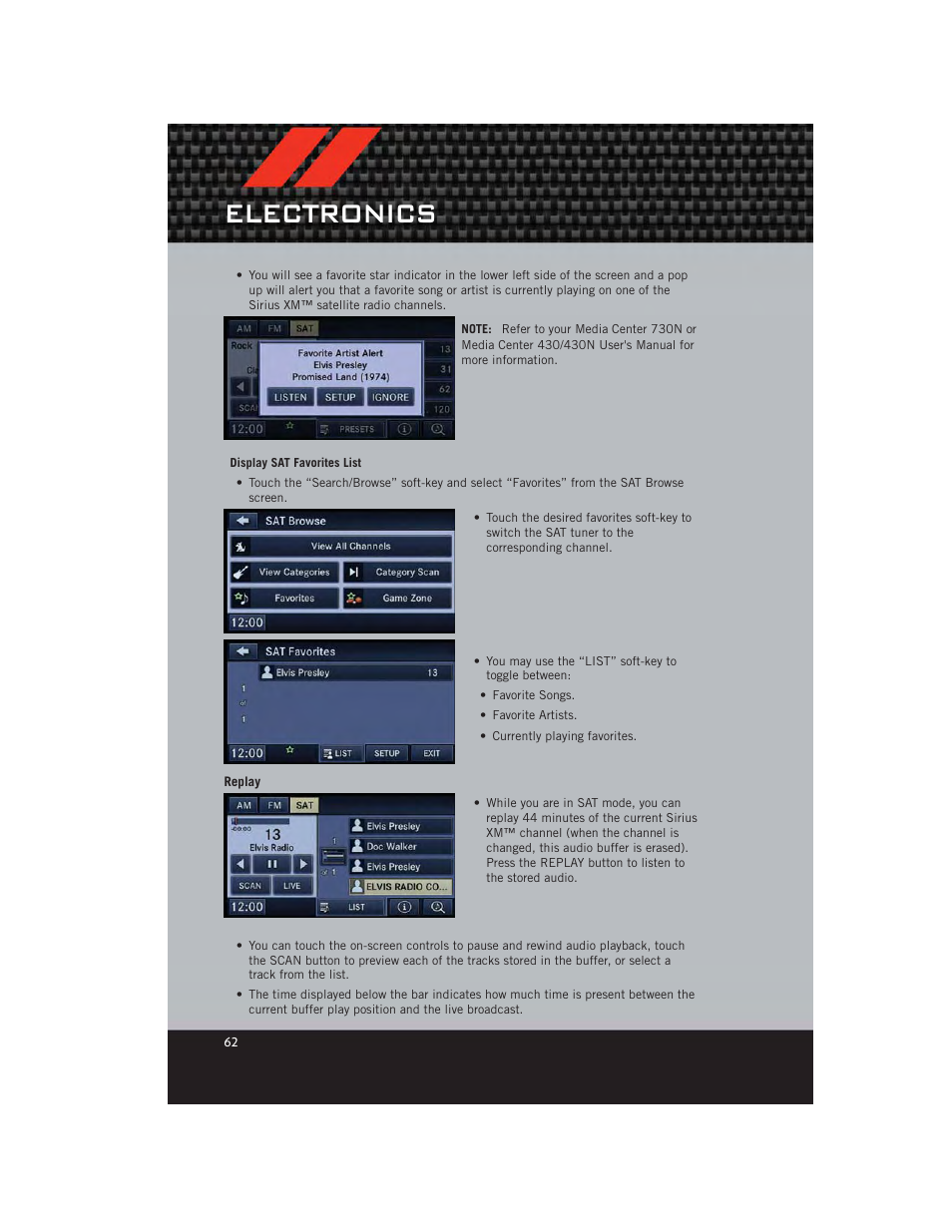 Replay, Electronics | Dodge 2012 Grand_Caravan - User Guide User Manual | Page 64 / 132