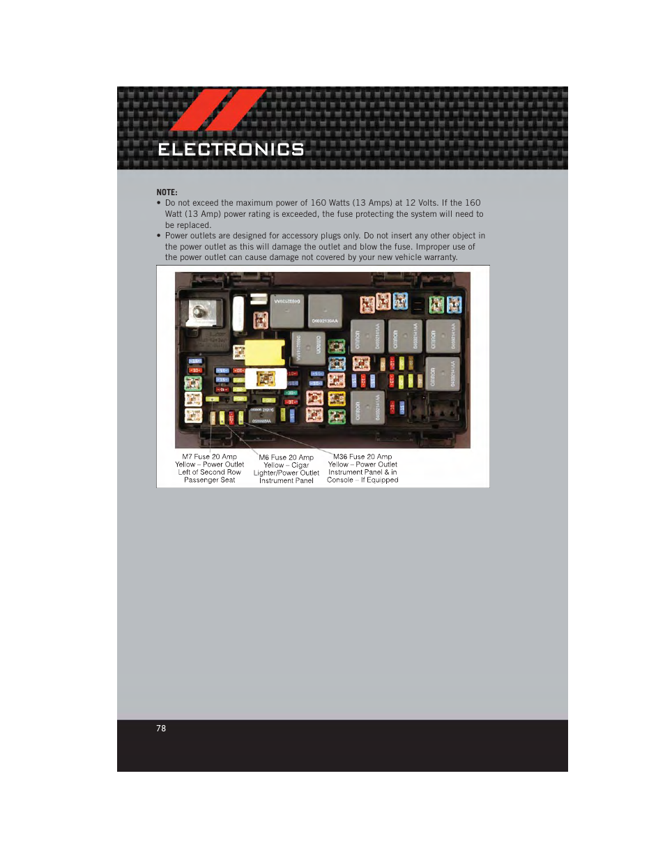 Electronics | Dodge 2012 Grand_Caravan - User Guide User Manual | Page 80 / 132