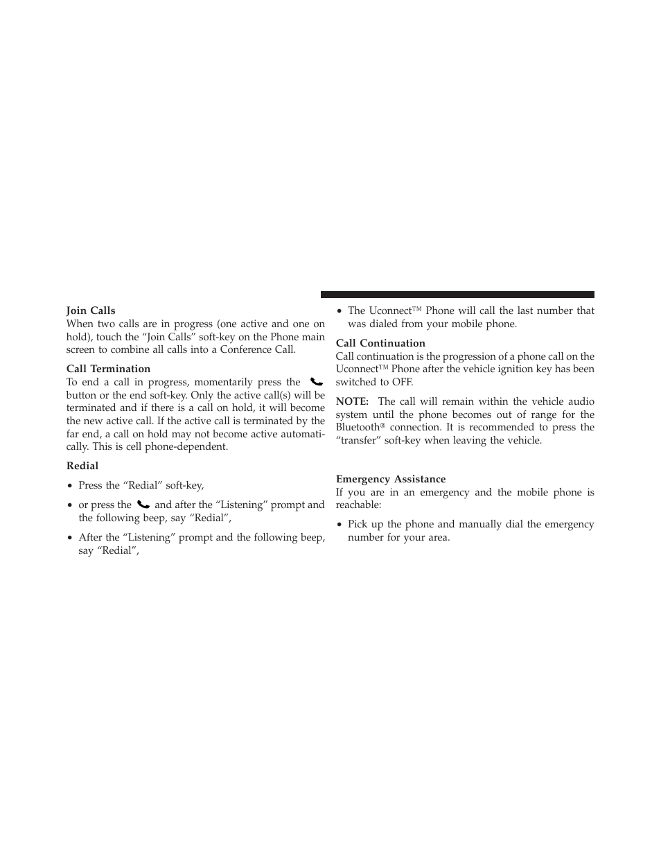 Uconnect™ phone features | Dodge 2012 Journey - Owner Manual User Manual | Page 148 / 603