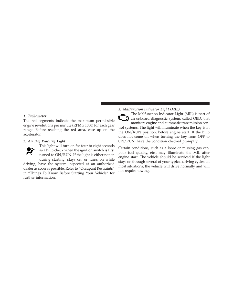 Instrument cluster descriptions | Dodge 2012 Journey - Owner Manual User Manual | Page 276 / 603