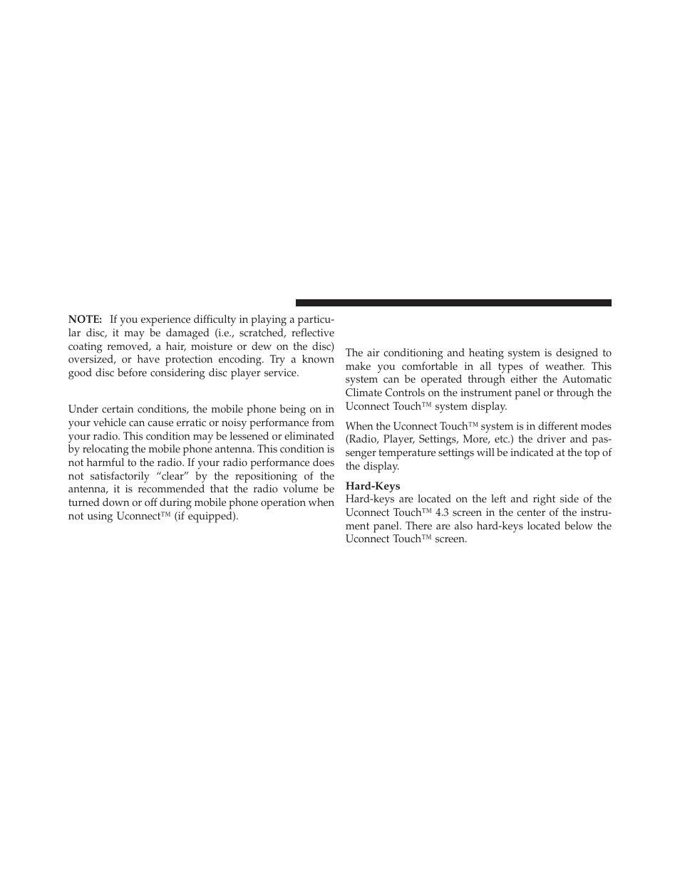 Radio operation and mobile phones, Climate controls, General overview | Dodge 2012 Journey - Owner Manual User Manual | Page 346 / 603