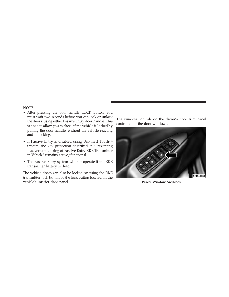 Windows, Power windows | Dodge 2012 Journey - Owner Manual User Manual | Page 40 / 603