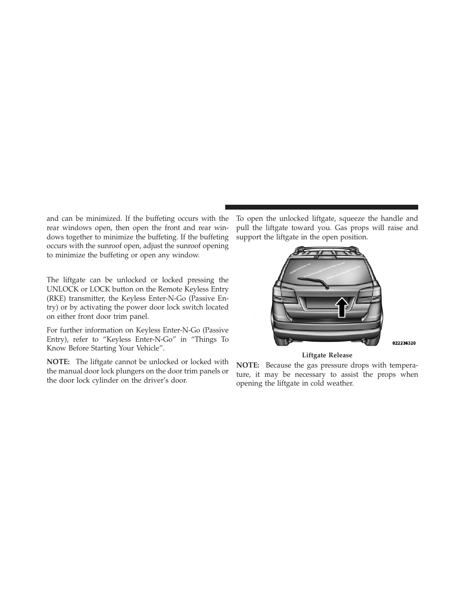 Liftgate | Dodge 2012 Journey - Owner Manual User Manual | Page 44 / 603