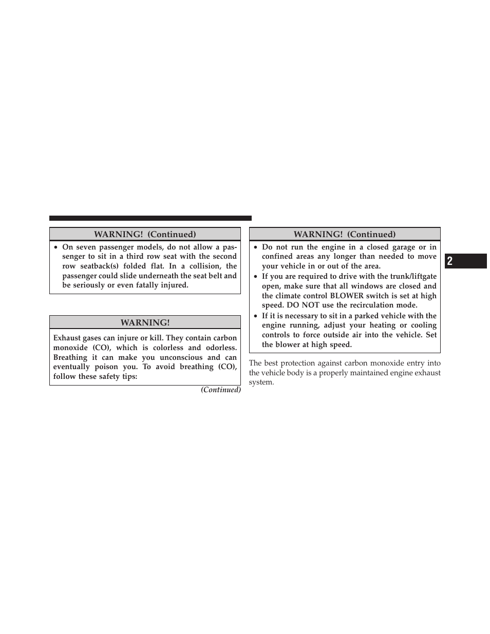 Exhaust gas | Dodge 2012 Journey - Owner Manual User Manual | Page 93 / 603