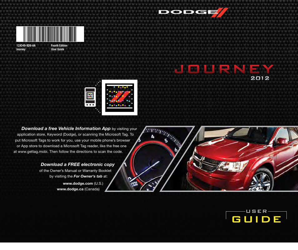 Guide, User | Dodge 2012 Journey - User Guide User Manual | Page 108 / 108