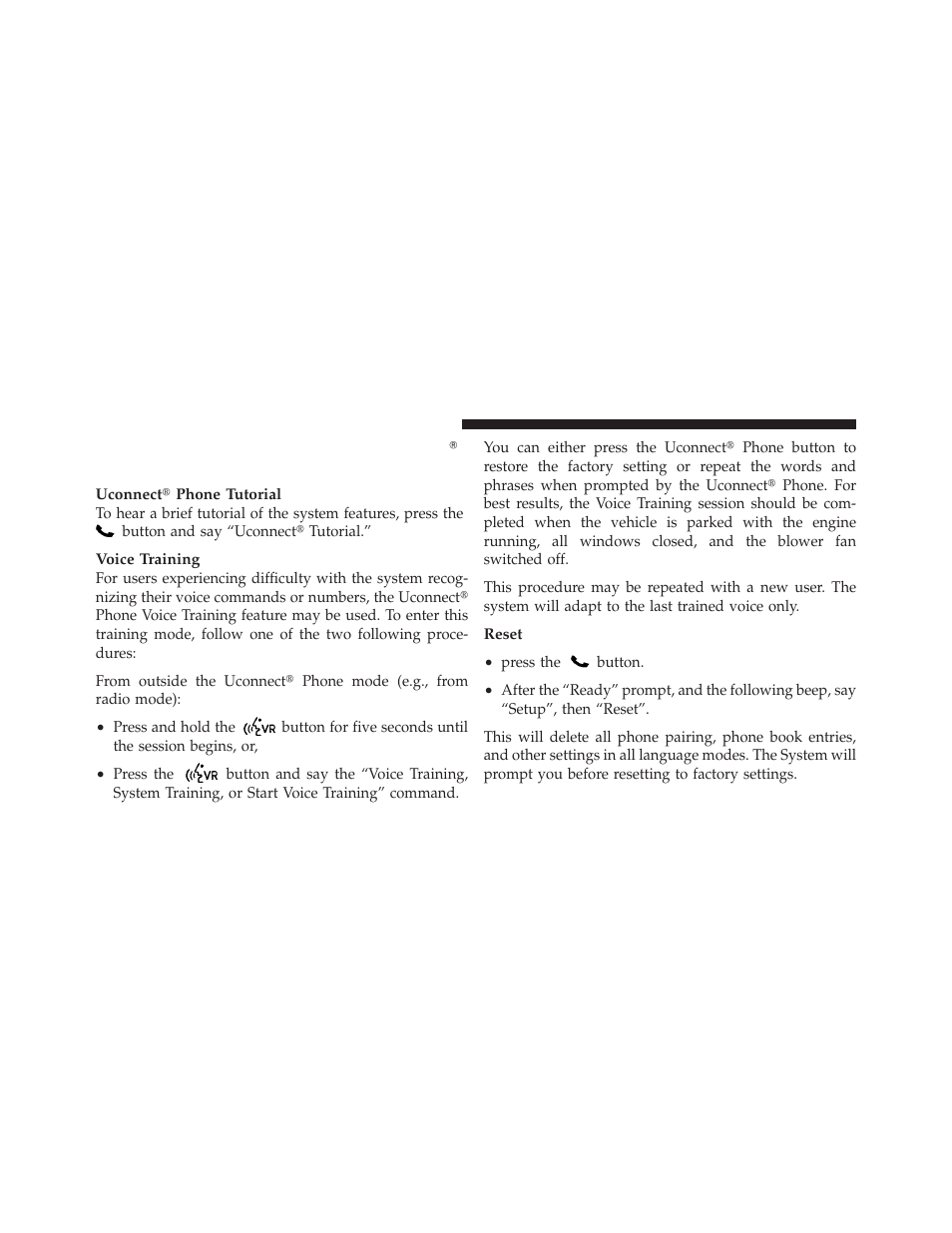Things you should know about your uconnectĥ phone, Things you should know about your, Uconnect | Phone | Dodge 2013 Dart - Owner Manual User Manual | Page 138 / 604