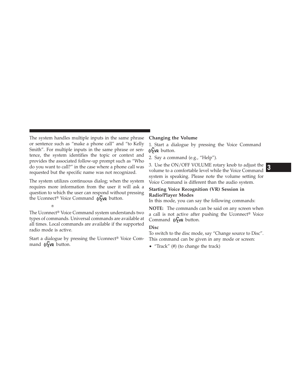 Uconnectĥ voice commands, Uconnect௡ voice commands | Dodge 2013 Dart - Owner Manual User Manual | Page 189 / 604