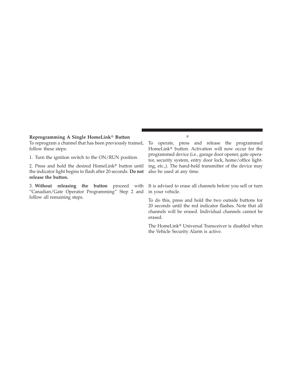 Using homelinkĥ, Security, Using homelink | Dodge 2013 Dart - Owner Manual User Manual | Page 258 / 604