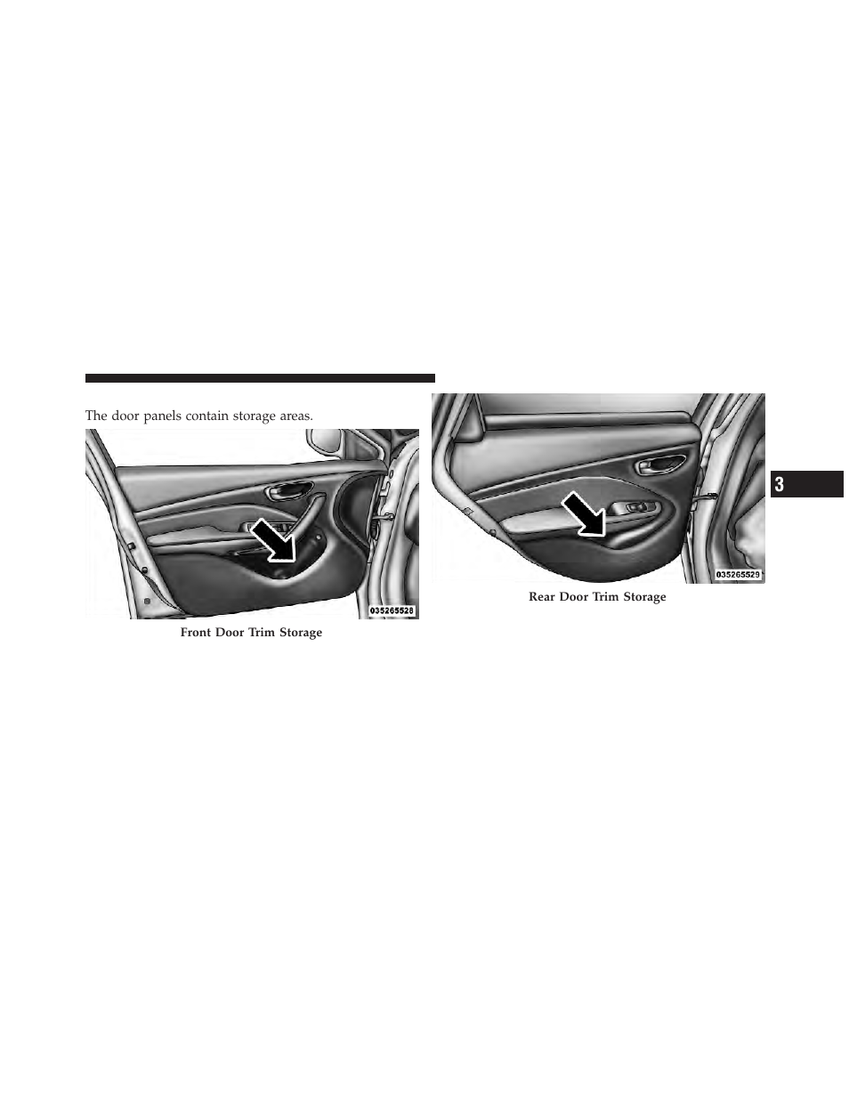 Door storage | Dodge 2013 Dart - Owner Manual User Manual | Page 271 / 604