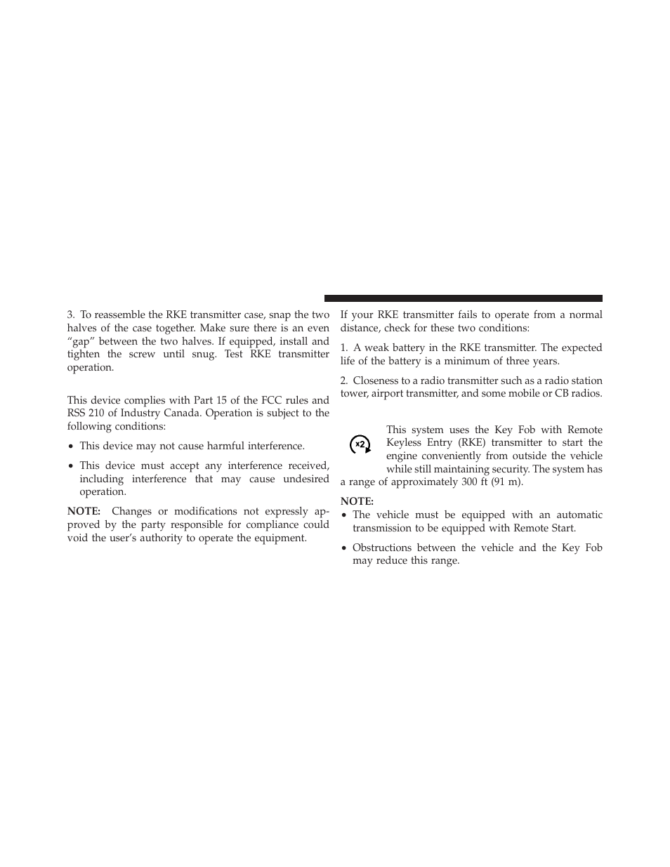 General information, Remote starting system — if equipped | Dodge 2013 Dart - Owner Manual User Manual | Page 30 / 604