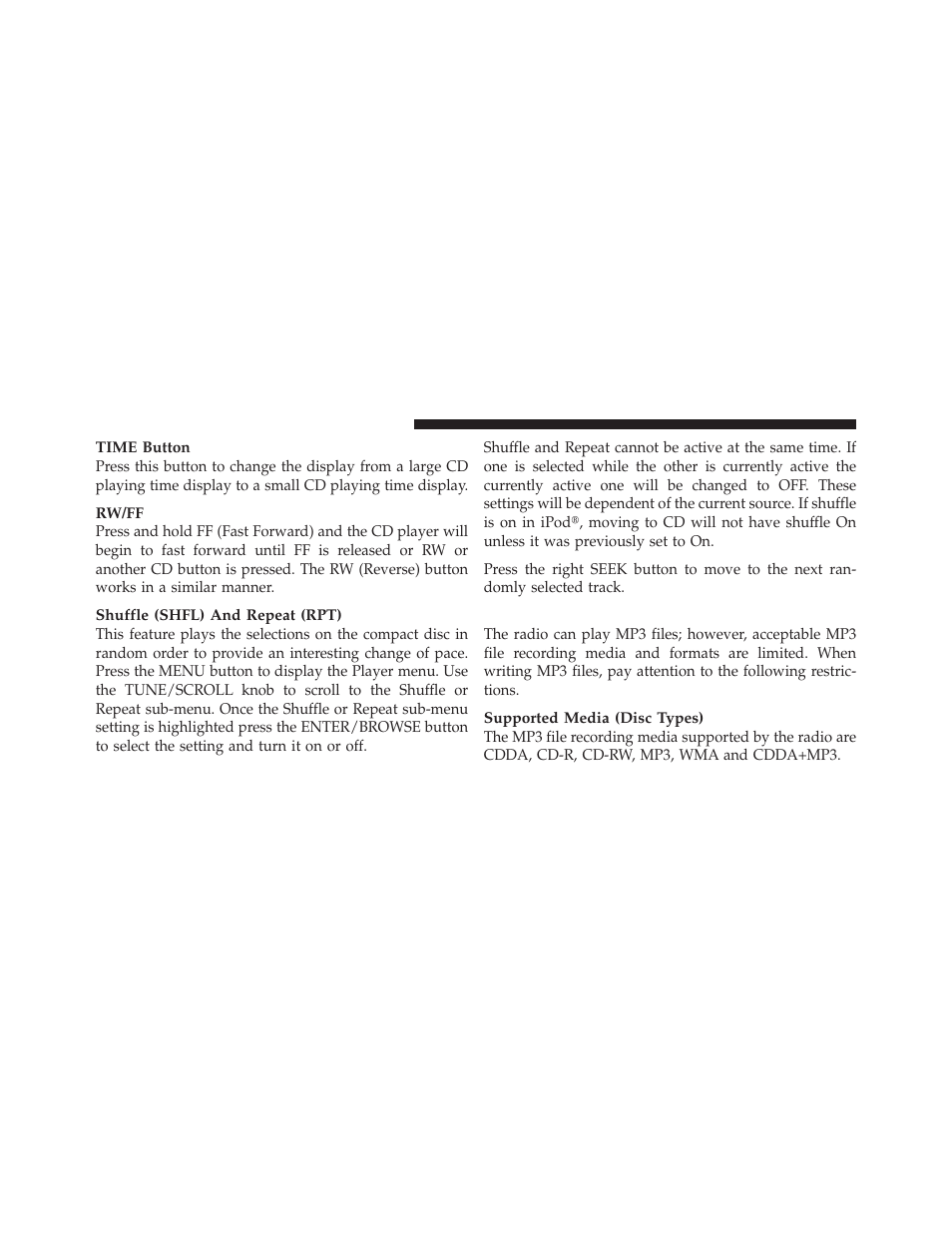 Notes on playing mp3/wma files | Dodge 2013 Dart - Owner Manual User Manual | Page 348 / 604