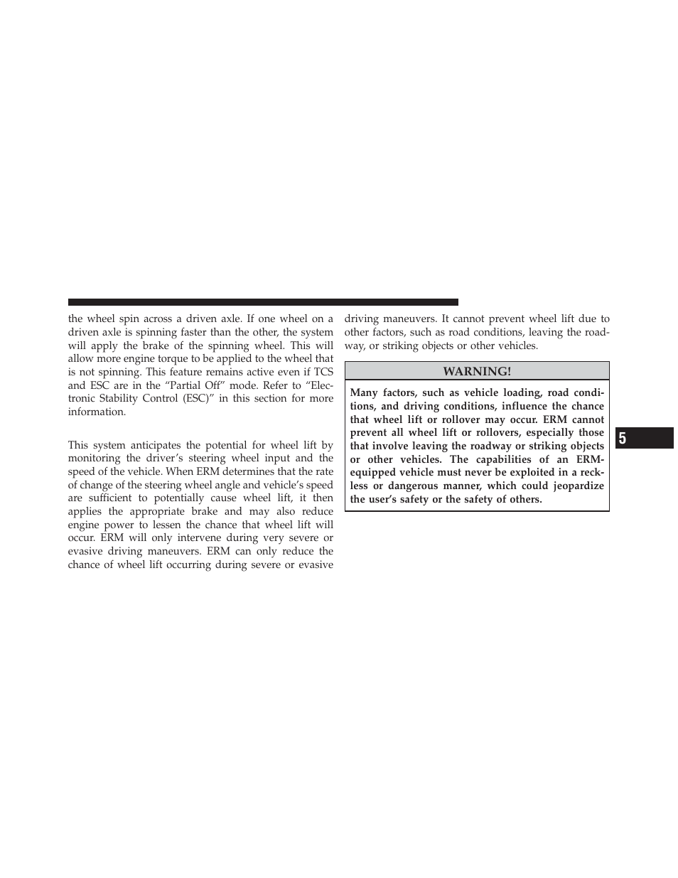 Electronic roll mitigation (erm) | Dodge 2013 Dart - Owner Manual User Manual | Page 421 / 604